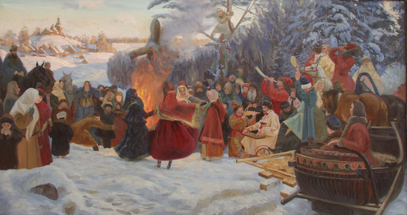 С. Кожин «Масленица. Проводы зимы», XVII век